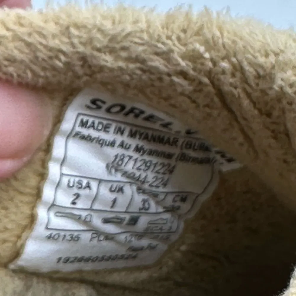 Sorel Lanner Ridge II Youth Slipper Camel Brown Size 2